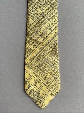 Alynn Neckwear Mens Silk Tie Stock Market Wall Street Crash of 29 Made USA